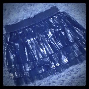 NWOT silver and black formal skirt